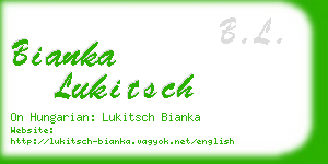 bianka lukitsch business card